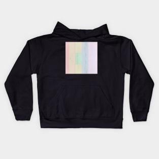 Pastel Rainbow Wood Grain Kids Hoodie